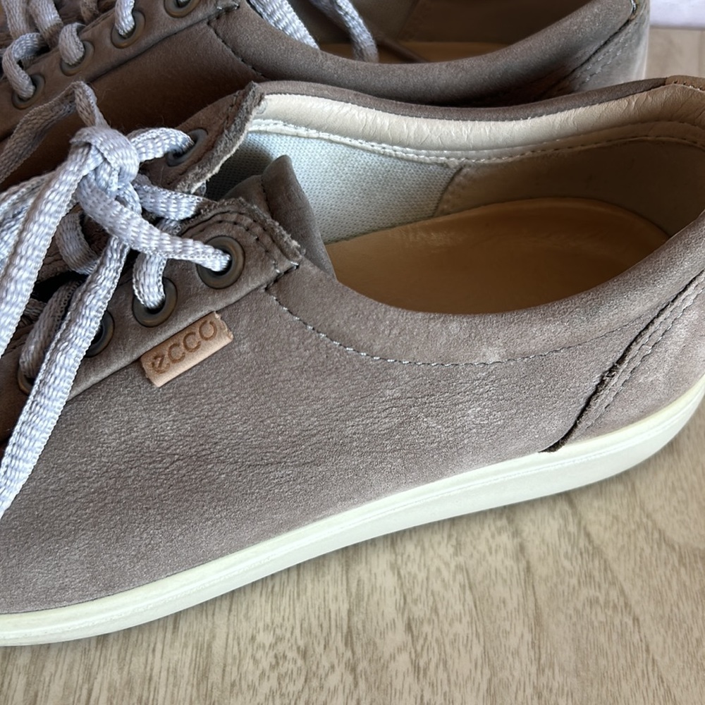 Ecco Sneakers Suede Gray View 3